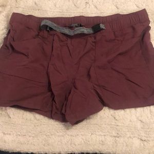 The North Face red women’s hiking shorts size XL